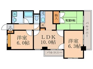 クレスト壱番館の物件間取画像